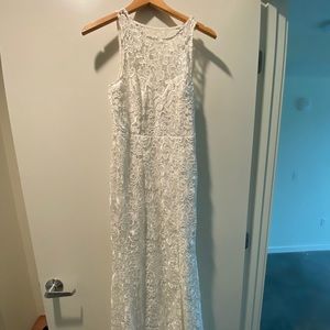 Lace maxi wedding dress size S.